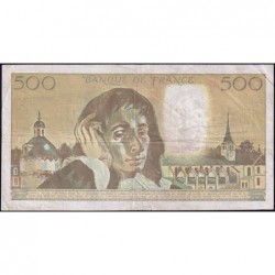 F 71-44 - 05/07/1990 - 500 francs - Pascal - Série F.316 - Etat : TB+