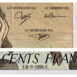 F 71-45 - 06/09/1990 - 500 francs - Pascal - Série C.328 - Etat : TTB-