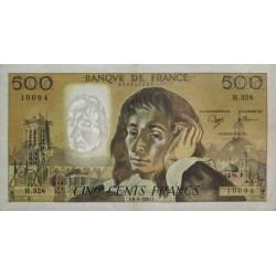 F 71-45 - 06/09/1990 - 500 francs - Pascal - Série H.328 - Etat : TTB-