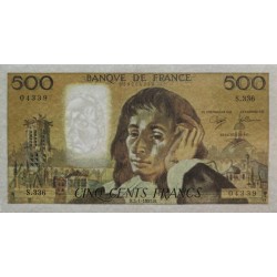 F 71-46 - 03/01/1991 - 500 francs - Pascal - Série S.336 - Etat : TTB+