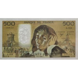 F 71-46 - 03/01/1991 - 500 francs - Pascal - Série A.343 - Etat : TTB
