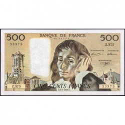 F 71-49 - 02/01/1992 - 500 francs - Pascal - Série Z.375 - Etat : TB+
