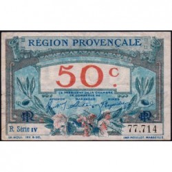 Région Provençale - Pirot 102-7 - 50 centimes - R Série IV - Sans date - Etat : TB+