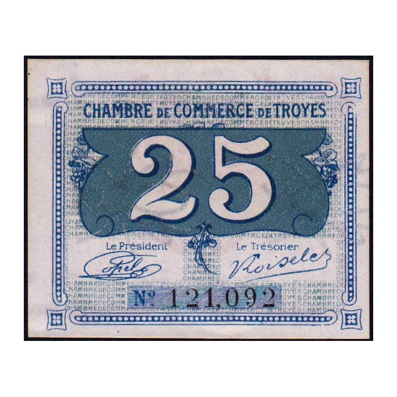 Troyes - Pirot 124-15 - 25 centimes - Sans série - Sans date - Etat : NEUF