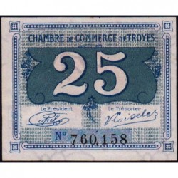 Troyes - Pirot 124-15 - 25 centimes - Sans série - Sans date - Etat : SPL+