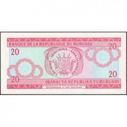 Burundi - Pick 27c_2 - 20 francs - Série CP - 25/05/1995 - Etat : NEUF