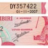 Burundi - Pick 27d_5 - 20 francs - Série DY - 01/11/2007 - Etat : NEUF