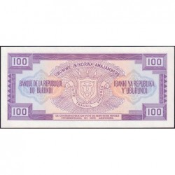 Burundi - Pick 29c_2 - 100 francs - Série DK - 01/07/1990 - Etat : NEUF