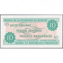 Burundi - Pick 33a_1 - 10 francs - Série R - 01/06/1981 - Etat : NEUF
