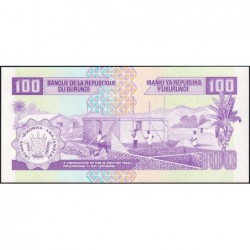 Burundi - Pick 37a - 100 francs - Série EE - 01/10/1993 - Etat : NEUF