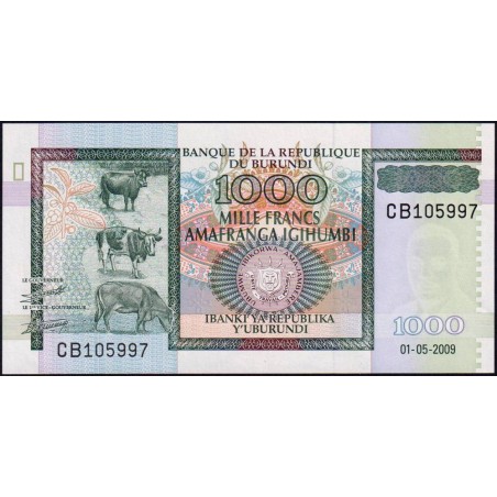 Burundi - Pick 46 - 1'000 francs - Série CB - 01/05/2009 - Etat : NEUF