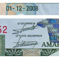 Burundi - Pick 48a - 5'000 francs - Série AL - 01/12/2008 - Etat : NEUF