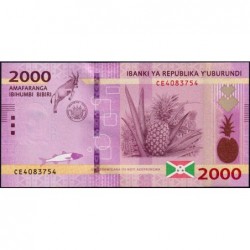 Burundi - Pick 52b - 2'000 francs - Série CE - 04/07/2018 - Etat : NEUF