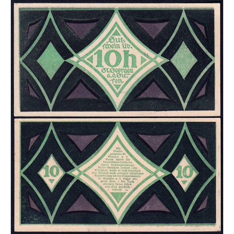 Autriche - Notgeld - St-Georgen-an-der-Gusen - 10 heller - 1920 - Etat : NEUF