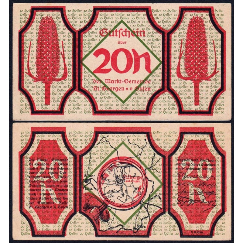 Autriche - Notgeld - St-Georgen-an-der-Gusen - 20 heller - 1920 - Etat : SUP+