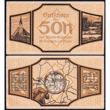 Autriche - Notgeld - St-Georgen-an-der-Gusen - 50 heller - 1920 - Etat : TTB+