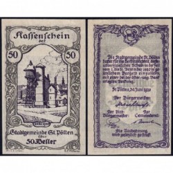 Autriche - Notgeld - St-Pölten - 50 heller - 30/06/1920 - Etat : NEUF