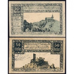 Autriche - Notgeld - St-Thomas-am-Blasenstein - 50 heller - 1920 - Etat : pr.NEUF