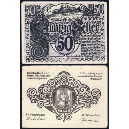 Autriche - Notgeld - St-Veit-im-Ongau - 50 heller - 01/08/1920 - Etat : TB+
