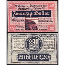 Autriche - Notgeld - Schärding - 20 heller - Type I a - 13/03/1920 - Etat : NEUF