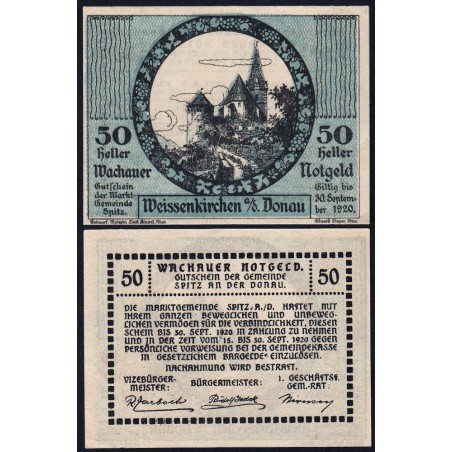 Autriche - Notgeld - Weissenkirchen-an-der-Donau - 50 heller - 1920 - Etat : pr.NEUF