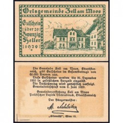 Autriche - Notgeld - Zeel-am-Moos - 20 heller - 06/06/1920 - Etat : NEUF