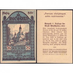 Autriche - Notgeld - Waidhofen-an-der-Ybbs - Type c - 50 heller - 01/06/1920 - Etat : SPL