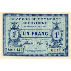 Bayonne - Pirot 21-67 - 1 franc 140 - Série - 05/05/1920 - Etat : SPL