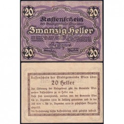 Autriche - Notgeld - Wien - 20 heller - Type f - 13/02/1920 - Etat : SPL