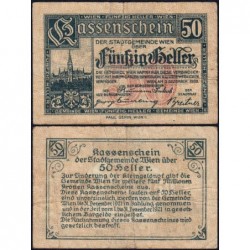 Autriche - Notgeld - Wien - 50 heller - Type i - 03/12/1920 - Etat : TB-