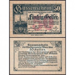 Autriche - Notgeld - Wien - 50 heller - Type i - 03/12/1920 - Etat : NEUF