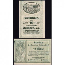Autriche - Notgeld - Zeillern - 10 heller - Type b - 1920 - Etat : NEUF