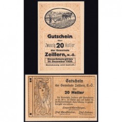 Autriche - Notgeld - Zeillern - 20 heller - Type b - 1920 - Etat : pr.NEUF