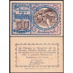 Autriche - Notgeld - Annaberg - 50 heller - Type a - 1920 - Etat : NEUF