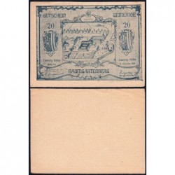 Autriche - Notgeld - Baumgartenberg - 20 heller - Type a - 1920 - Etat : TTB