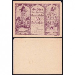 Autriche - Notgeld - Baumgartenberg - 30 heller - Type a - 1920 - Etat : TTB