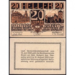Autriche - Notgeld - Brunn-am-Gebirge - 20 heller - Type b - 16/06/1920 - Etat : NEUF