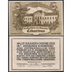 Autriche - Notgeld - Eckartsau - 80 heller - Type a - 1920 - Etat : NEUF