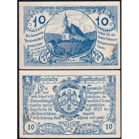 Autriche - Notgeld - Engelhartszell - 10 heller - Type a - 05/04/1920 - Etat : SUP