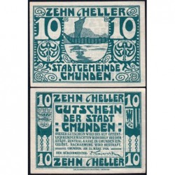 Autriche - Notgeld - Gmunden - 10 heller - Type a - 31/03/1920 - Etat : SUP+