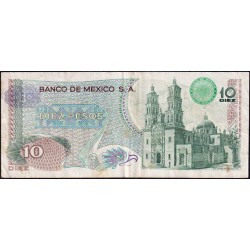 Mexique - Pick 63h_2 - 10 pesos - Série 1DL - Préfixe L - 15/05/1975 - Etat : TB