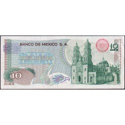 Mexique - Pick 63h_5 - 10 pesos - Série 1EC - Préfixe C - 15/05/1975 - Etat : TTB+