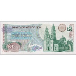 Mexique - Pick 63i_1 - 10 pesos - Série 1EM - Préfixe M - 18/02/1977 - Etat : NEUF