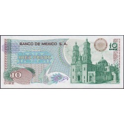 Mexique - Pick 63i_1 - 10 pesos - Série 1EP - Préfixe P - 18/02/1977 - Etat : NEUF