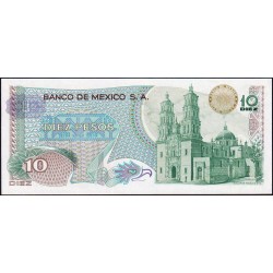 Mexique - Pick 63i_3 - 10 pesos - Série 1EZ - Préfixe Z - 18/02/1977 - Etat : pr.NEUF
