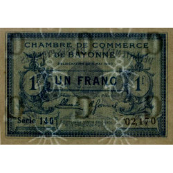 Bayonne - Pirot 21-67 - 1 franc - Série 140 - 05/05/1920 - Etat : SPL