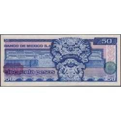 Mexique - Pick 67b - 50 pesos - Série GX - Préfixe N - 17/05/1979 - Etat : NEUF