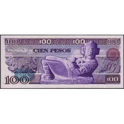 Mexique - Pick 68a - 100 pesos - Série KF - Préfixe E - 05/07/1978 - Etat : SUP+