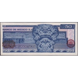 Mexique - Pick 73 - 50 pesos - Série KC - Préfixe L - 27/01/1981 - Etat : NEUF