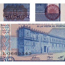 Mexique - Pick 73 - 50 pesos - Série KC - Préfixe L - 27/01/1981 - Etat : NEUF